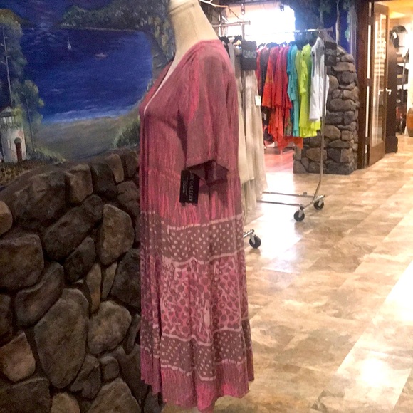 NWT Sacred Threads Pink Open Drape Cardigan OS - Picture 3 of 4